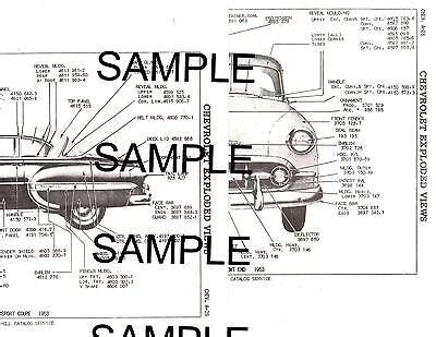 53 Chevy parts catalog